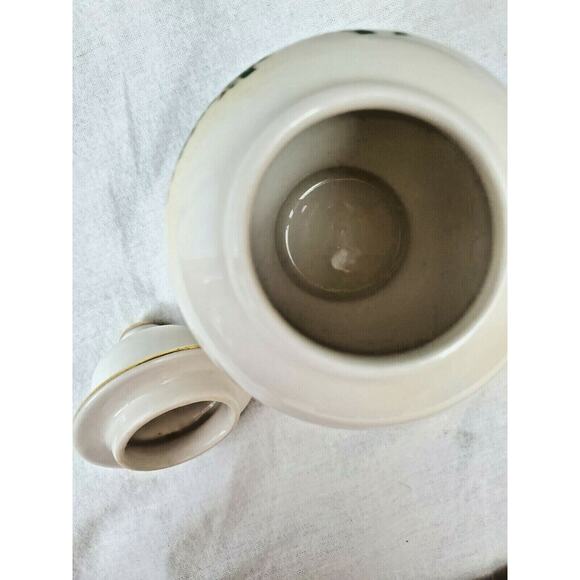 Vintage OMC Otagiri Japan Mini Urn Vase Peacock Bamboo Garden Gold Ginger Jar - Picture 7 of 9